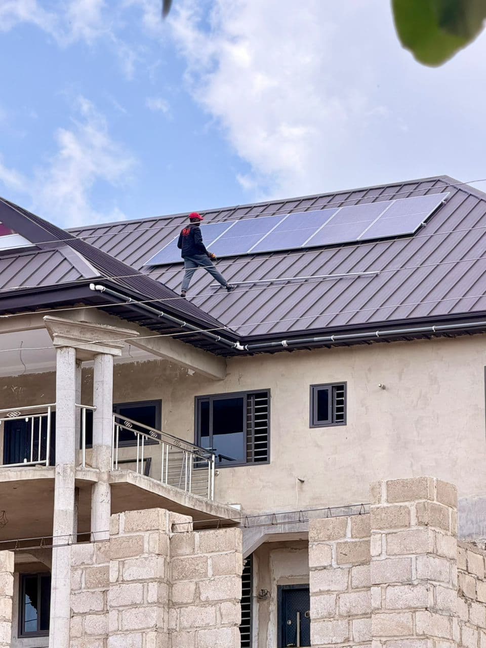 Solar installation in East Legon